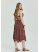 Gipe Detailed Waist Tied Retro Plus Size Skirt 4591